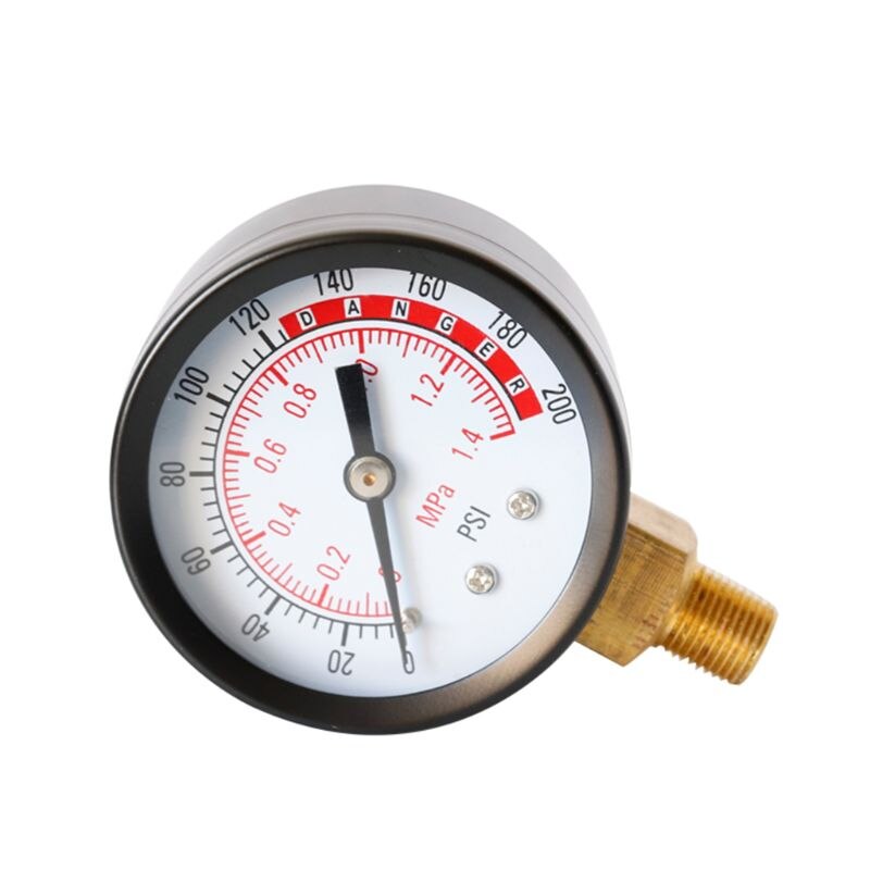 0-200 PSI Pressure Gauge Air Gauge for Air Tank 1/8&quot; NPT Bottom Mount 0-1.4 Mpa