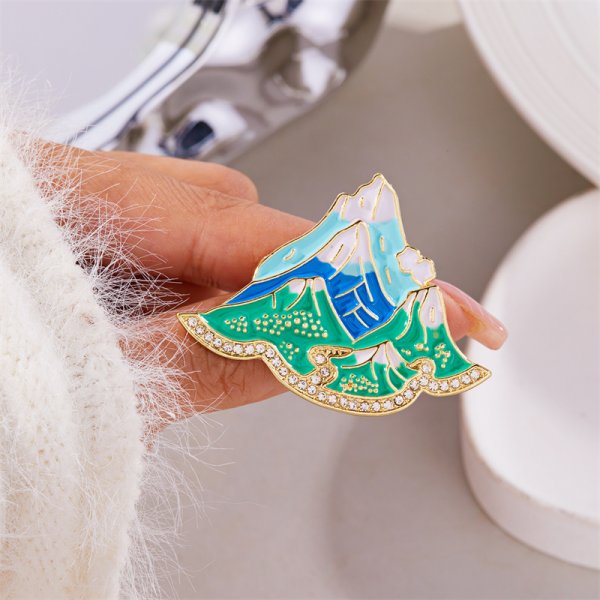 Broche créative en Zircon pour femmes, nuage creux, perle, mignon, feuille de montagne, fleur, Corsage, manteau, robe, collier, bijoux de fête: Plaqué bronze antique