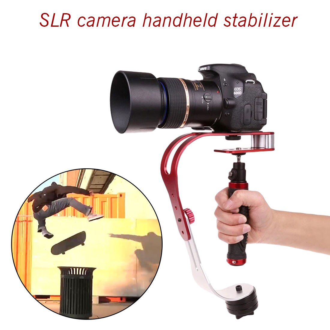 Universal Red Alloy Aluminum Mini Handheld Digital Camera Stabilizer Video Steadicam Mobile DSLR 5DII Motion DV Steadycam