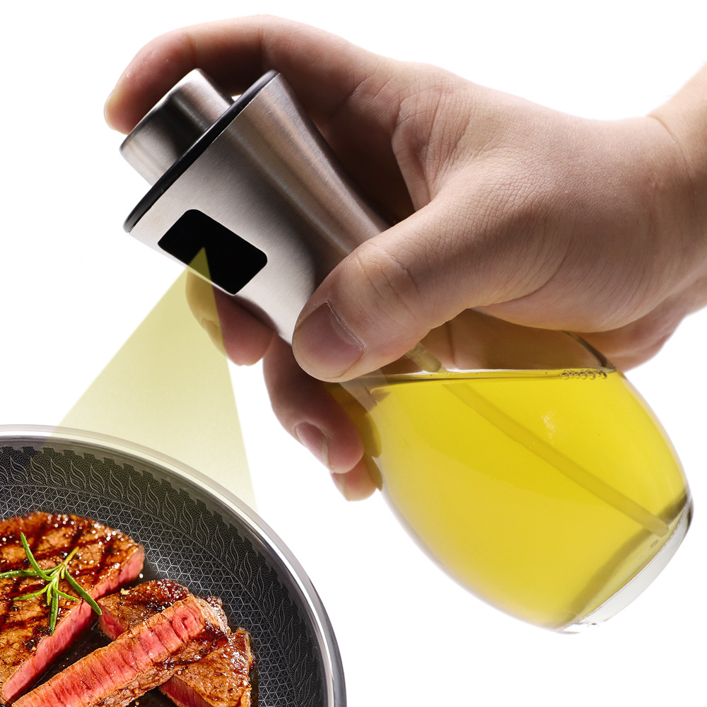 Olijfolie Spuit Dispenser Voor Koken, Bbq En Lucht Friteuse, premium Glas Olie Azijn Sojasaus Spray Voor Grillen, Keuken