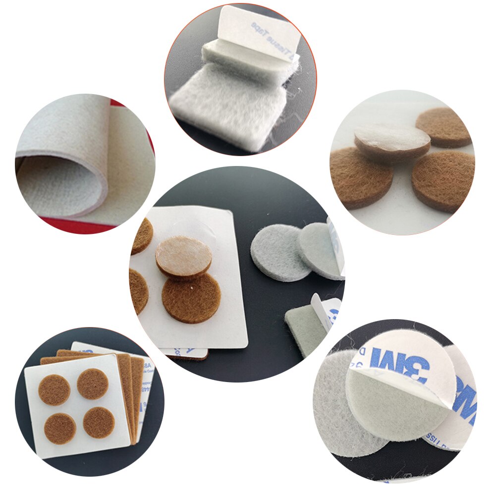 50Pcs White Nylon Chair Leg Floor Protectors – 20mm Furniture Pads With Nails For Hard Floors & Carpets