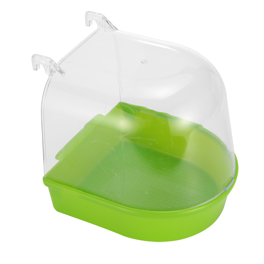 Burmonterad liten fågel papegoja undulat husdjur runda handfat dusch badkar kit papegoja fågel badkar papegoja badförnödenheter 1pc: Grön