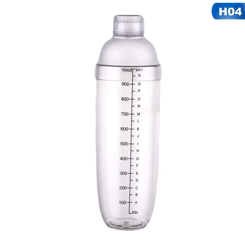 1PCS 300/500/700/1000ML Cocktail Shaker Home Bar Utensils Plastic Shaker Cup Wine Drink Mixer Shake Bottle