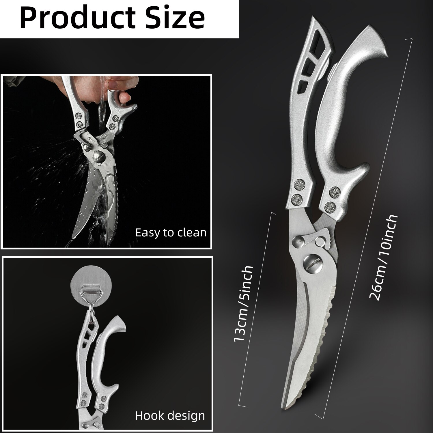 Keuken Kip Bot Schaar Kip Eend Vis Cutter Schaar Rvs Schaar Schaal Schoon Kok Schaar Mes