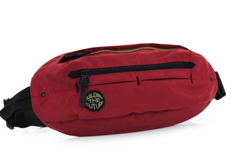 Mens Crossbody Hobos Bag Single Shoulder Strap Pack Unisex Chest Pack Street Trend Large capacity waist bag Travel bag: Red