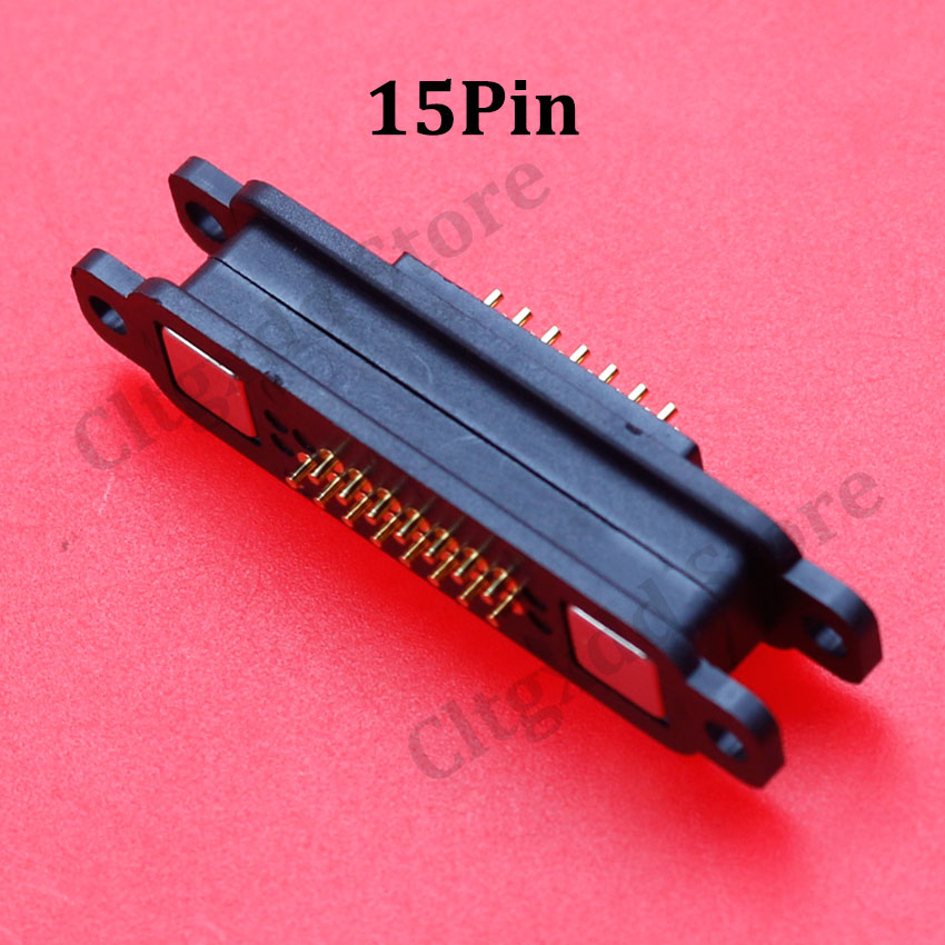 13/14/15/16/17/18/19/20Pin Waterproof Magnetic Pogo Pin Connector 2A Male Female Spring Loaded DC Power Socket W/ Screw Holes