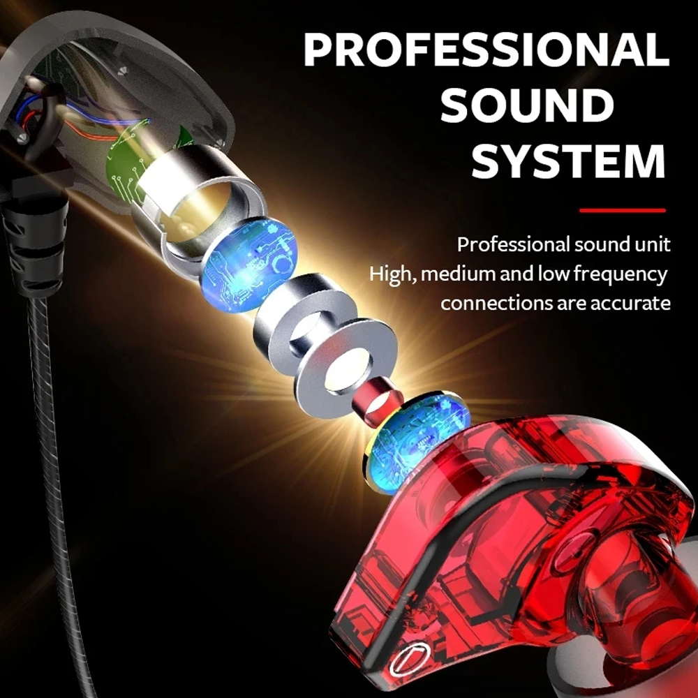 T2000 à prova dwaterproof água esportes binaural com fio fone de ouvido alta fidelidade metal baixo fone esporte estéreo som redução ruído fone