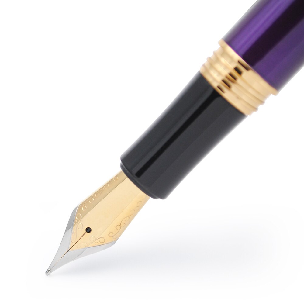 Jinhao 15 Metal Fountain Pen with Golden Clip M Nib 0.7mm Ink Pen