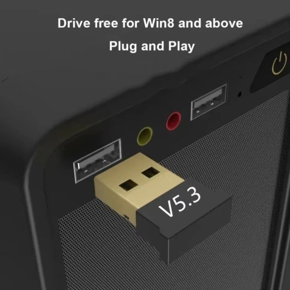 USB Bluetooth 5.3 Adapter Computer PC Laptop Tablets Transmitter Receiver Bluetooth Dongle 20M Wireless USB Bluetooth