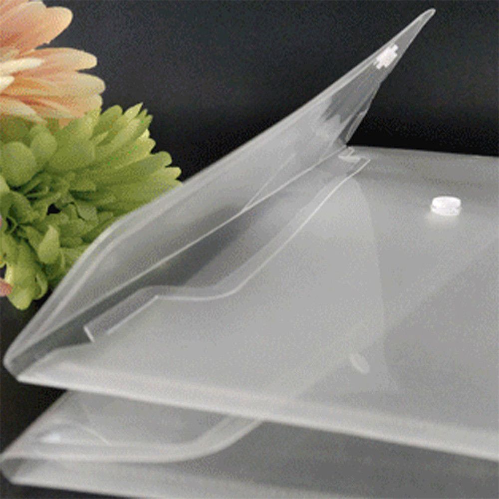 A4 Transparent Document Folder File Folder Stationery School Office Cover 6 Colors Students Premium: white