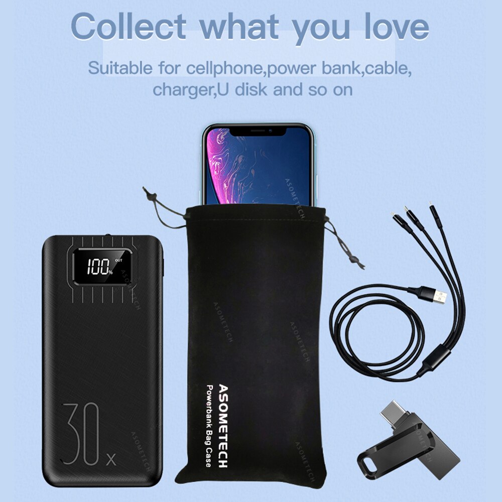 Power Bank Lagerung Tasche Waschbar Tragbare Schutz Fall Tasche für USB Ladegerät Kabel Telefon Power 10000 20000 30000 mah Batterie