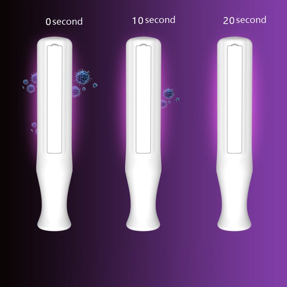 Portable UV Disinfection Lamp Light by AAA Battery Powered UV Sterilizer Mite Lights for Home Office Bedroom Living Room