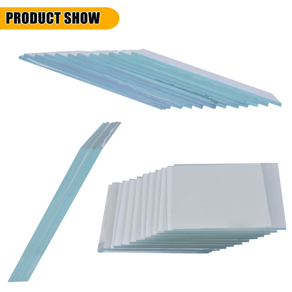 50 x 50 x 1.1mm < 10 ohm /sq 10 st lab transparent ledande glas indium tennoxid ito glasbelagt glas