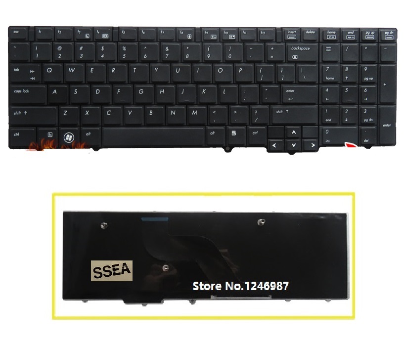 SSEA laptop Zwart US Keyboard Voor HP EliteBook 8540 P 8540 W 8540 Toetsenbord