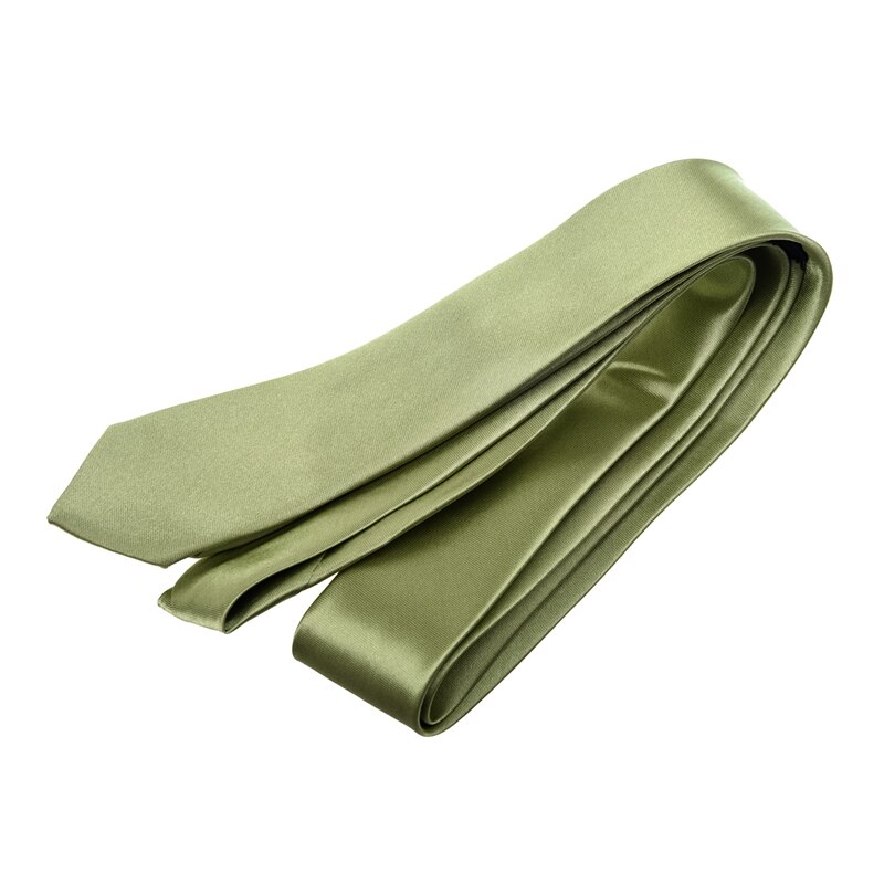 Unisex Casual Necktie Skinny Slim Narrow Neck Tie -light green