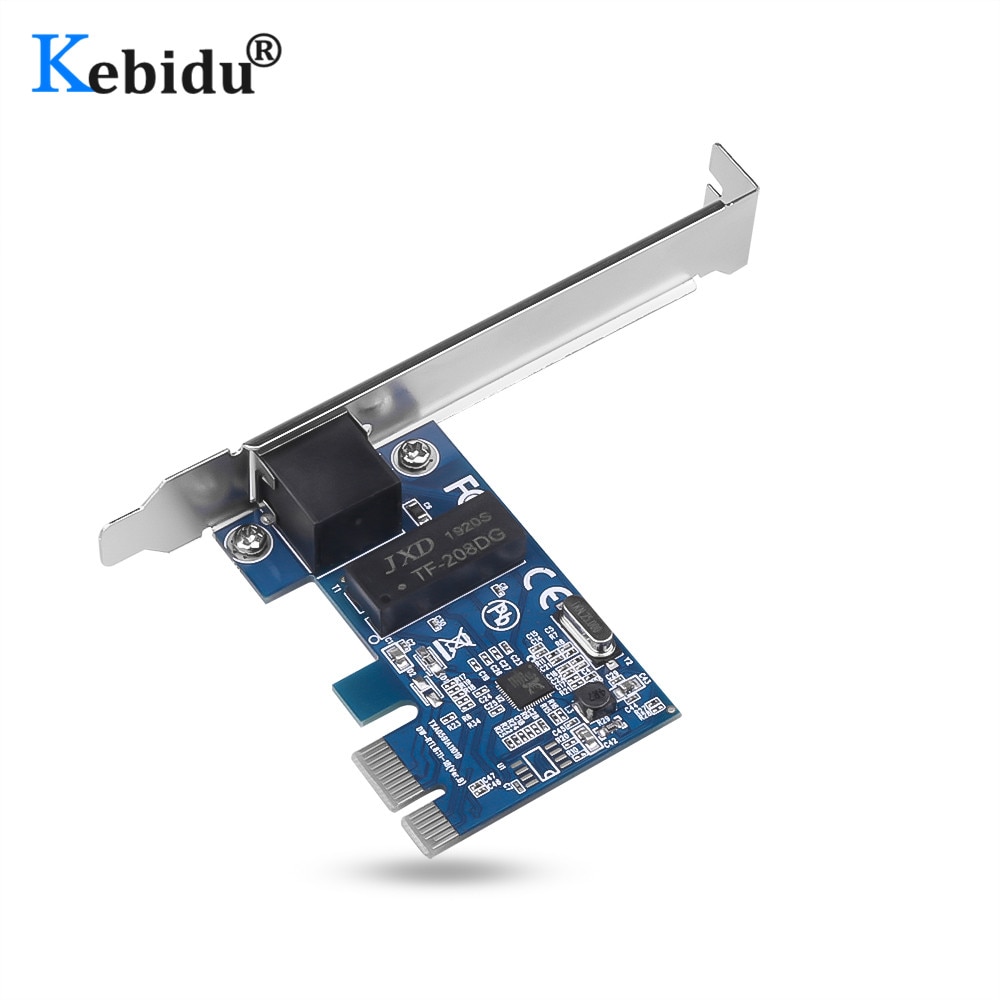 1PCS 1000Mbps Gigabit Ethernet PCI Express PCI-E Network Card 10/100/1000M RJ45 LAN Adapter Converter For Desktop PC