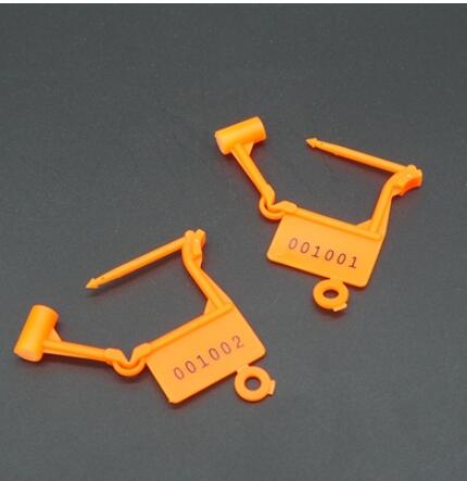 100Pcs Plastic Hangslot Seal Anti-Diefstal Beveiliging Seal Wegwerp Lock Voor Bagage Tas Airbags: orange