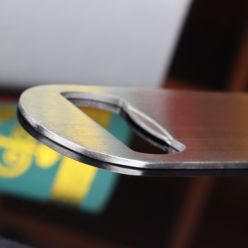 1pc holdbare øl flaskeåbner rustfrit stål flad hastighed flaske låg åbner fjerner bar blad køkkenværktøj