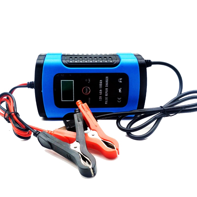 12V 6A Motorfiets Reparatie Type Battery Charger Auto Voor Lood-zuur Opslag Lader Intelligente Lcd 110 V/ 220V Opladen