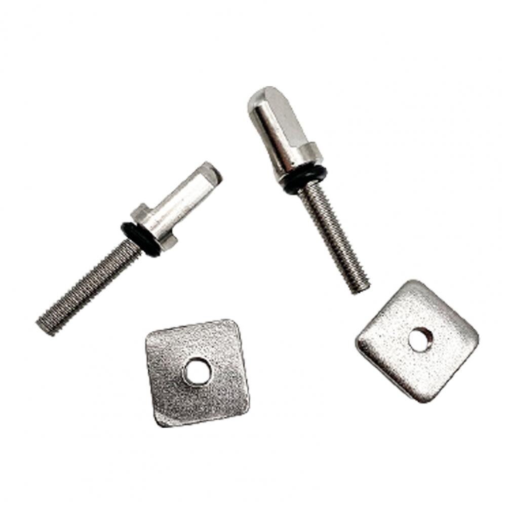 6 stück finnenschrauben mit platte, edelstahl, surfbrett-daumenfinne, longboard-schraube, board-finnenschrauben, surfzubehör