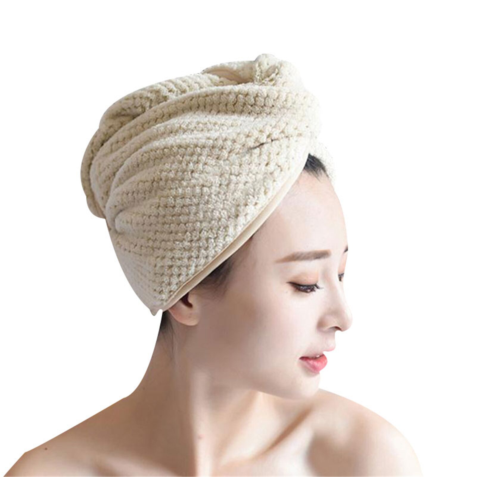 Turbante De Microfibra Capibara Para Secar El Cabello - Súper Absorbente, Secado Rápido, Ajustable, Para Mujeres Con Pelo Largo O Corto