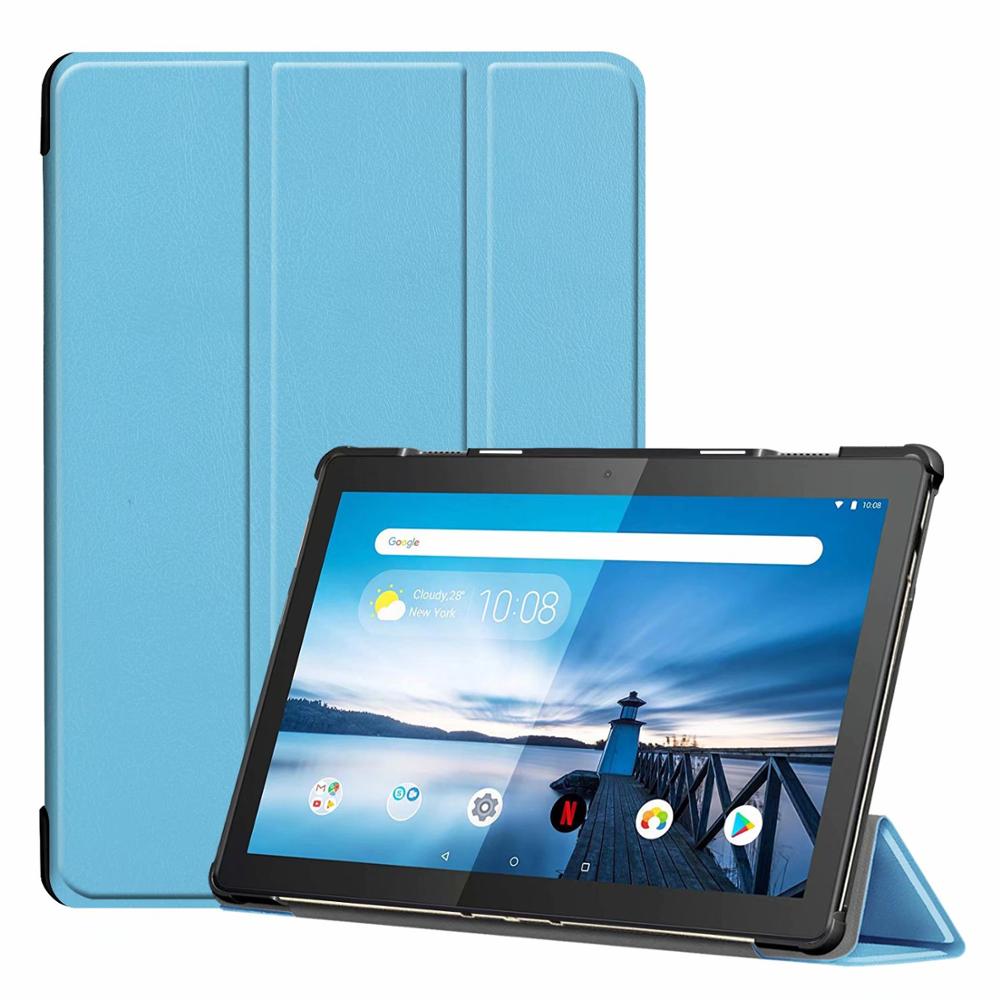 Slim Hard Case for Lenovo Tab M10 TB-X605F Release Tablet 3 Fold Magnetic Stand Cover for M10 X605 10.1 Inch