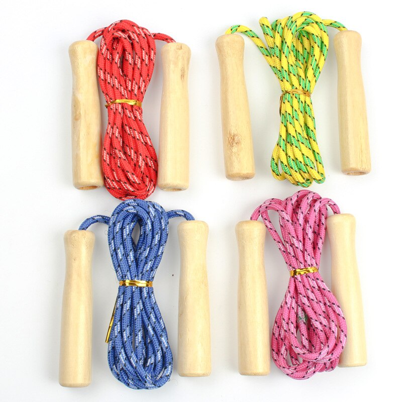 Single Person Game Beginners Jump Rope Adjustable Parent Child Kindergarten Wooden Handle Children Fitness /30