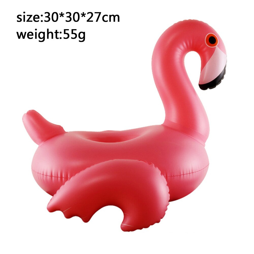 Swimming Cup Seat Float Water Toy Drink Cup Holder Animal Plant Summer Pool Accessories: Big flamingo