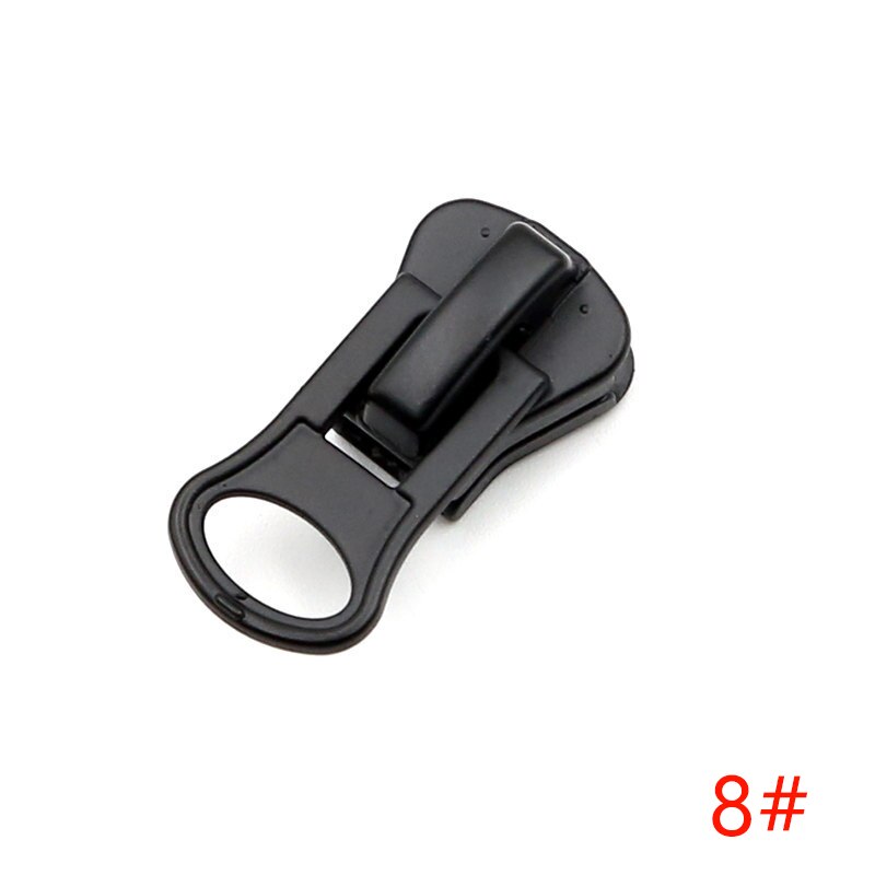 Meetee 10 sztuk 3 #5 #8 #10 #15 # suwaki z zamkiem błyskawicznym dla żywicy zamki ubrania kurtka zamki głowy zestaw naprawczy DIY suwak do szycia ściągacz: ZT005-Black-No8
