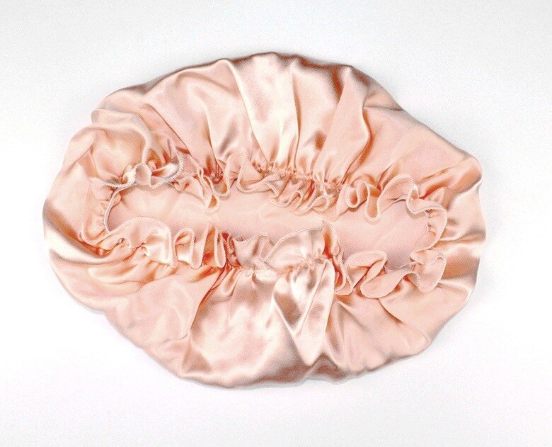 Yifei hårstyling ren silke sovehue kvinde hue sæt kasket 100%  morbær silke natkatte: Guld