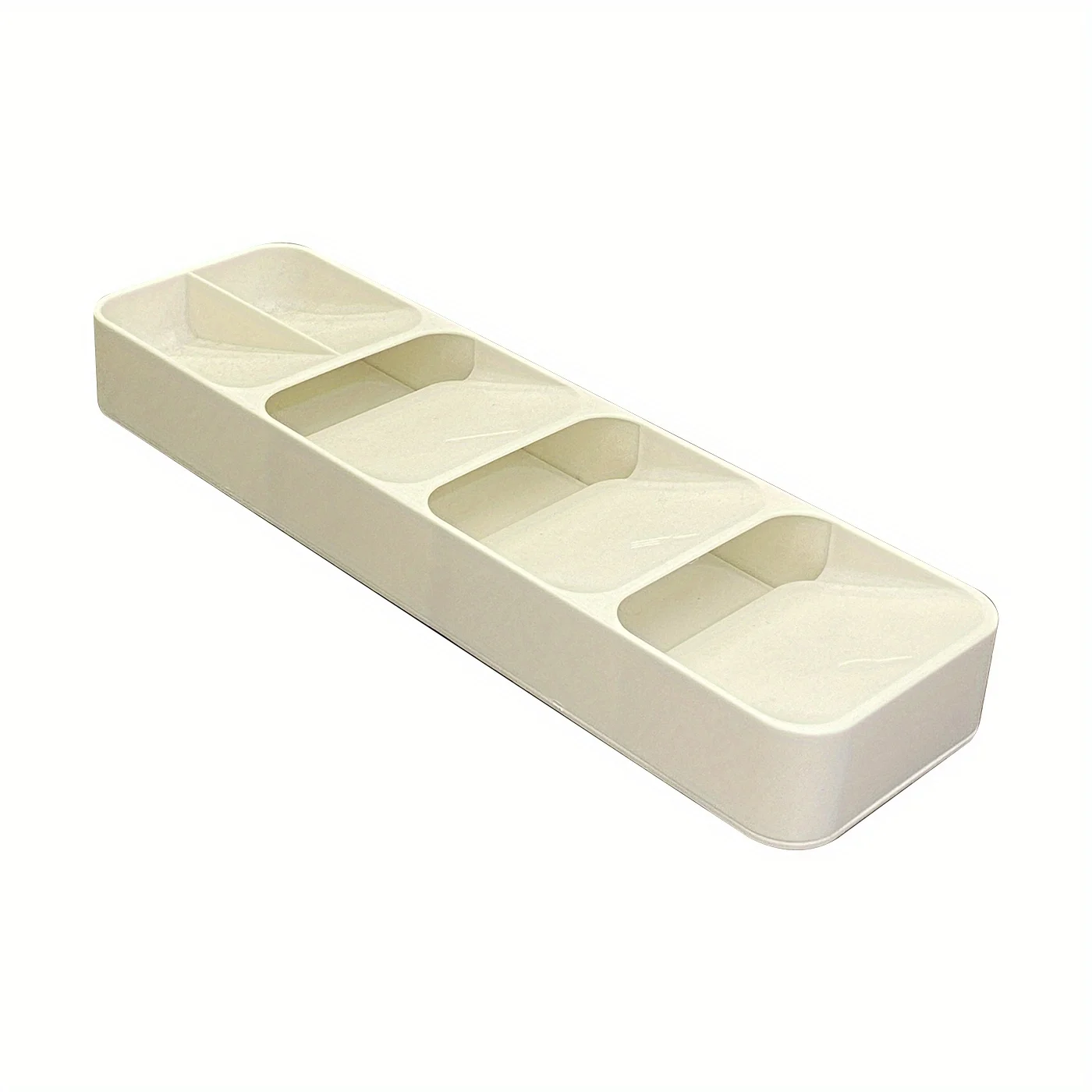 Compact Cutlery Organizer Kitchen Drawer Tray with Multiple Compartments for Forks Spoons Accessory Storage Cutlery Holder: green