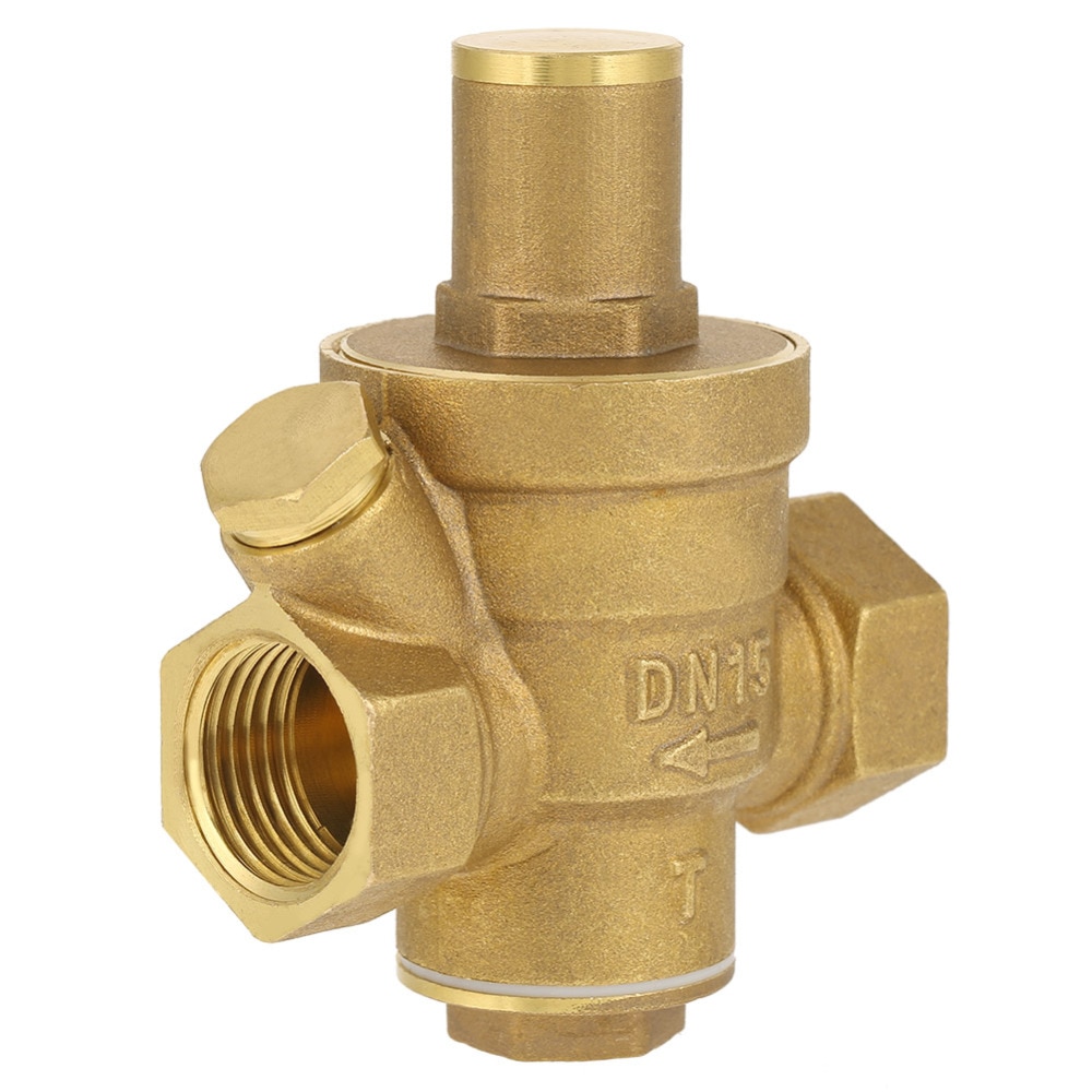DN15 1/2" Reducing Regulator Valve Brass Water Pressure Reducing Regulator Valve Adjustable Thread Water Pressure Reducing Valve