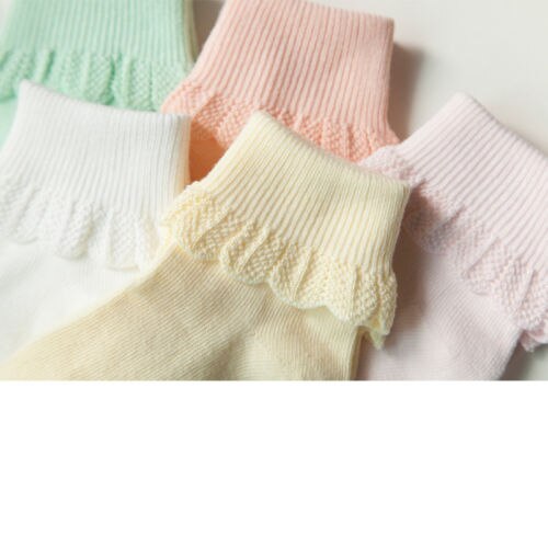 chaussettes pour enfants avec dentelle 5 paire/pack mignon bébé fille garçon enfant en bas âge genou haute coton été chaussettes 0-1 1-3 4-6 ans