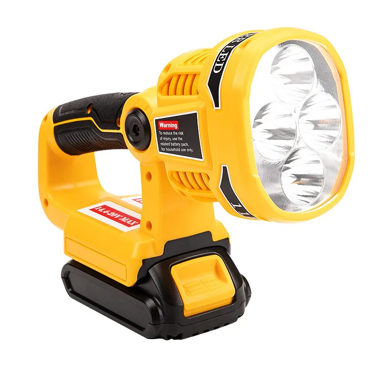 3W/12W 18V Led Lamp Zaklamp Voor Dewalt DCB140 DCB200 (Geen Batterij, geen Lader) Lithium Batterij Usb Outdoor Gereedschappen Werken Licht: green