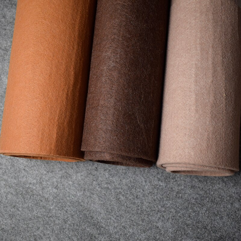 Tela de fieltro marrón de 45x90cm y 5mm, tejido grueso y duro no tejido para costura de artesanía para el hogar y guardería