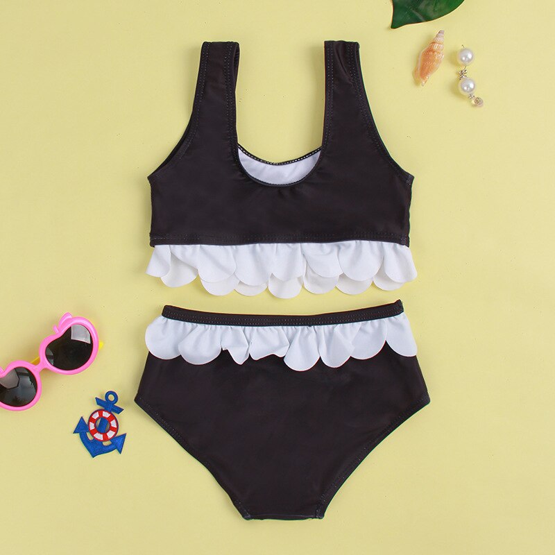 Toddler Girl Bathing Suit Two Piece Girls Swimwear Cute Little Girl Bikini Swim Wear Beach Cover Up Girls Swimsuit