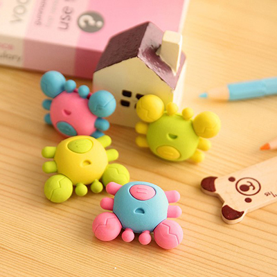 Gomas de borrar con dibujos animados para niños, borradores Kawaii de goma a rayas, de premio, escritura, dibujo, papelería creativa, suministros escolares, 1 unidad: Style 6