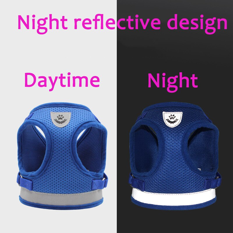 Pet Reflective Dog Harness Vest-style Dog Leash Mesh Breathable Puppy Clothes Pet Supplies