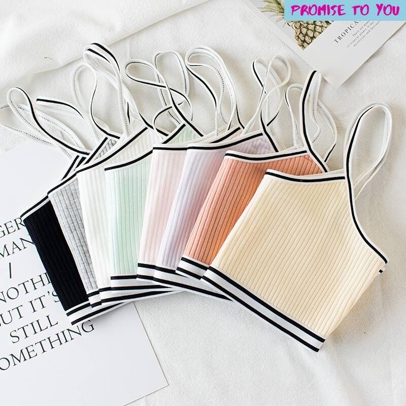6 Teil/los Teenager Mädchen Schlinge Schulungen Bh Weiche Baumwolle Nette Bralette BüGel Freies Unterwäsche für Pubertät Mädchen 8-12Y