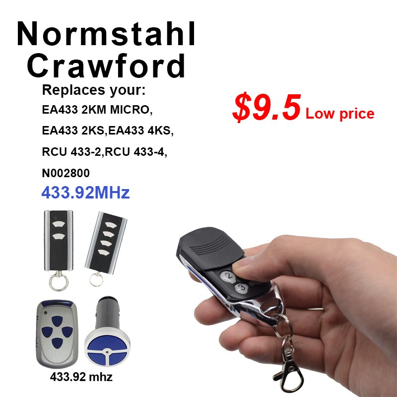 Crawford ea433 2ks 4ks rcu 433-2 rcu 433-4 garageport kontrol 433 mhz crawford fjernbetjening kode – Grandado
