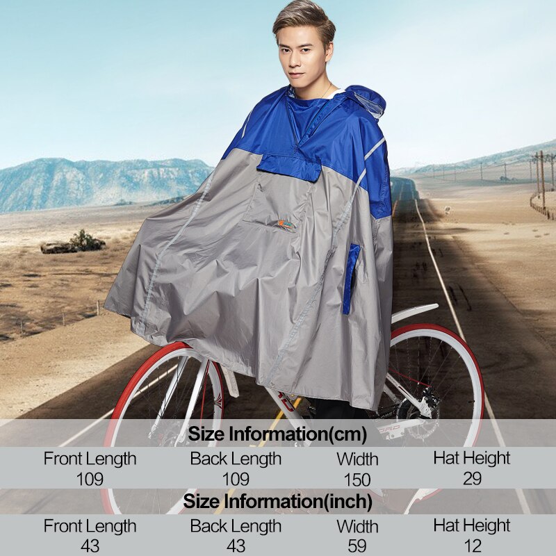 Qian impermeável impermeável ao ar livre moda chuva poncho mochila fita reflexiva design escalada caminhadas viagem capa de chuva