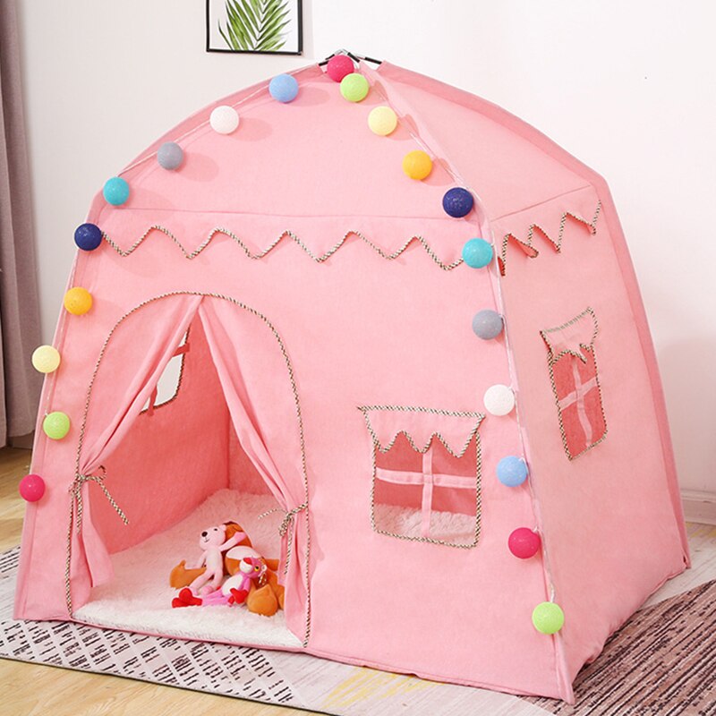 Große Raum Prinzessin Castle kinder Zelt Tragbare Indoor Spielen Zelt Haus Wigwam Für Kinder Spielhaus Kinder Zelt