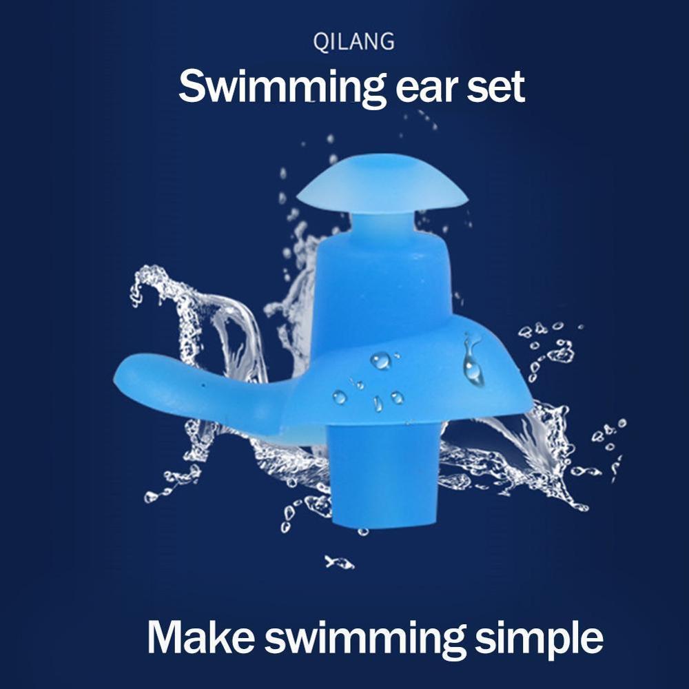 Silicone Waterproof Ear Plugs Swimming Earplugs Diving Anti Dustproof Water Sport Plug Swim Surf Noise K3V0