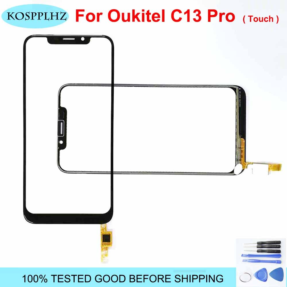 KOSPPLHZ Black 6.18 inch For OUKITEL C13 PRO Touch Screen Digitizer Glass Panel Sensor Repair Part C13PRO C 13 +tools