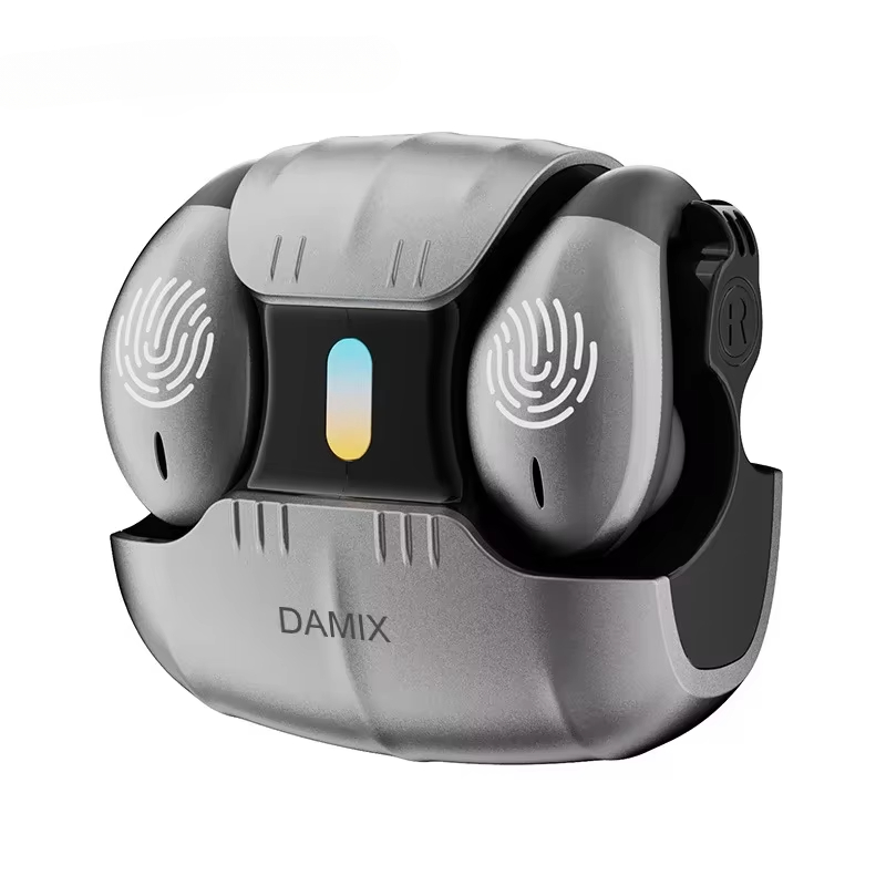 Knochenleitung, offener Ohrclip, kabellos, Bluetooth 5.5, Kopfhörer, LED-Atemlicht, Geräuschunterdrückung, Ohrhörer für Musik: Black