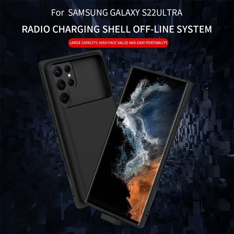 Étui de batterie magnétique pour Samsung Galaxy S22 Ultra, étui de charge pour batterie externe
