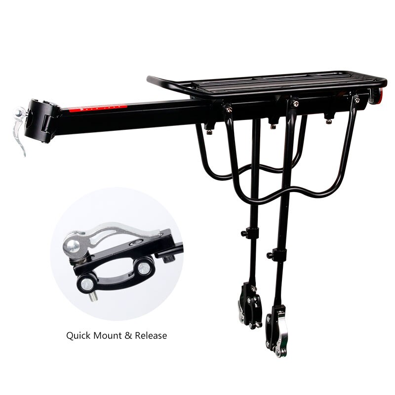 Deemount Aluminium 50KG Bagage Bagagedrager Kofferbak voor Fietsen MTB Bike Achter Plank Fiets Rekken 20- 29 inch fietsen: Quick Mount