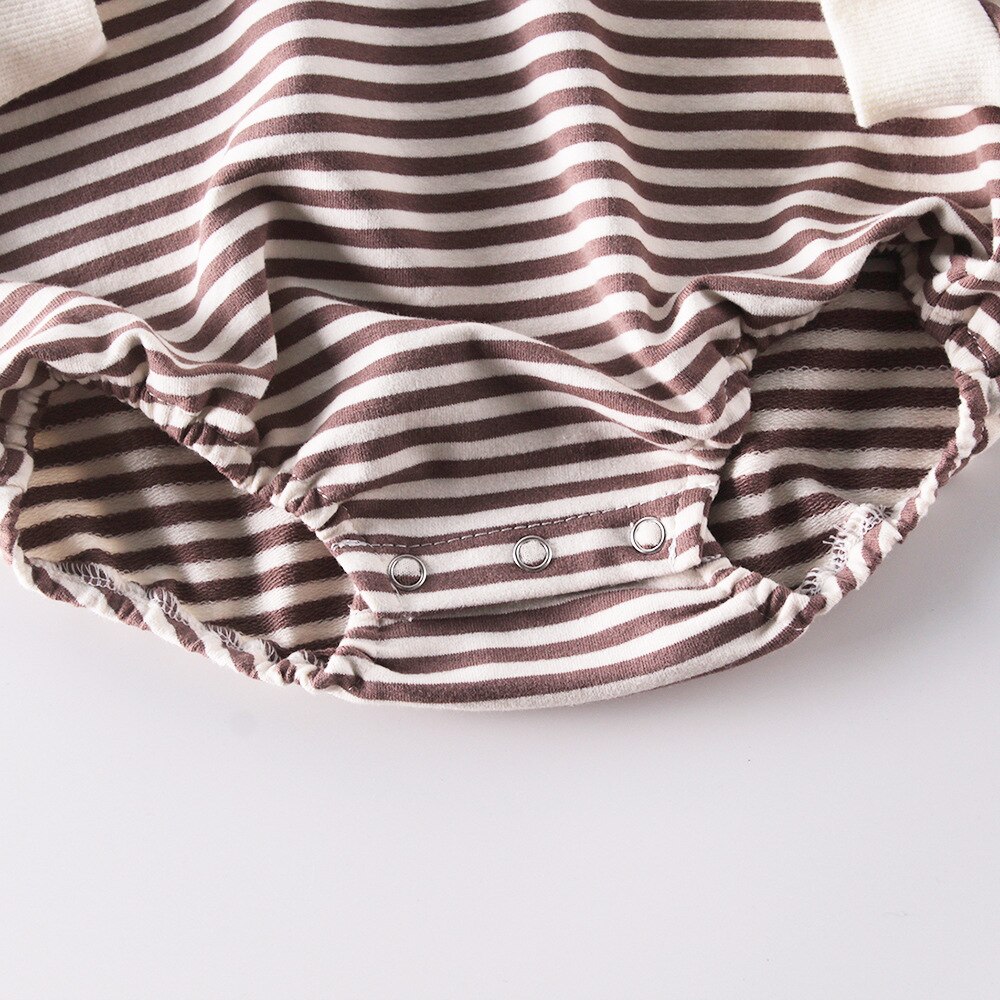 MILANCEL baby bodysuits striped toddler boys jumpsuits long sleeve baby girls bodysuit