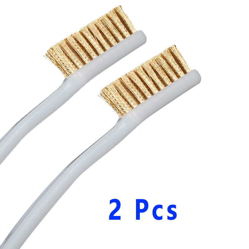 Impressora 3D Escova De Dentes De Fio De Cobre, Punho De Escova De Cobre, Bloco De Aquecedor De Bico, Hotend Limpeza, Peças De Cama Quente: BRANCO