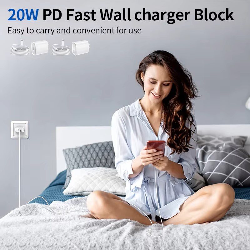 Original PD 20W Fast Charger For For iPhone 14 13 Pro Max 12 11 8 7 XR XS MAX iPad AirPods Quick Charger USB C Data Cord 1M 2M